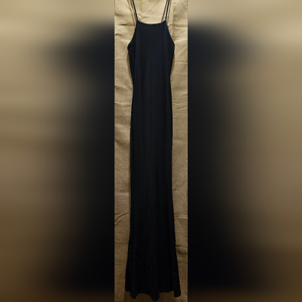 Joules Size Small Black Spandex Dress w/ Back Criss-Cross Tie design